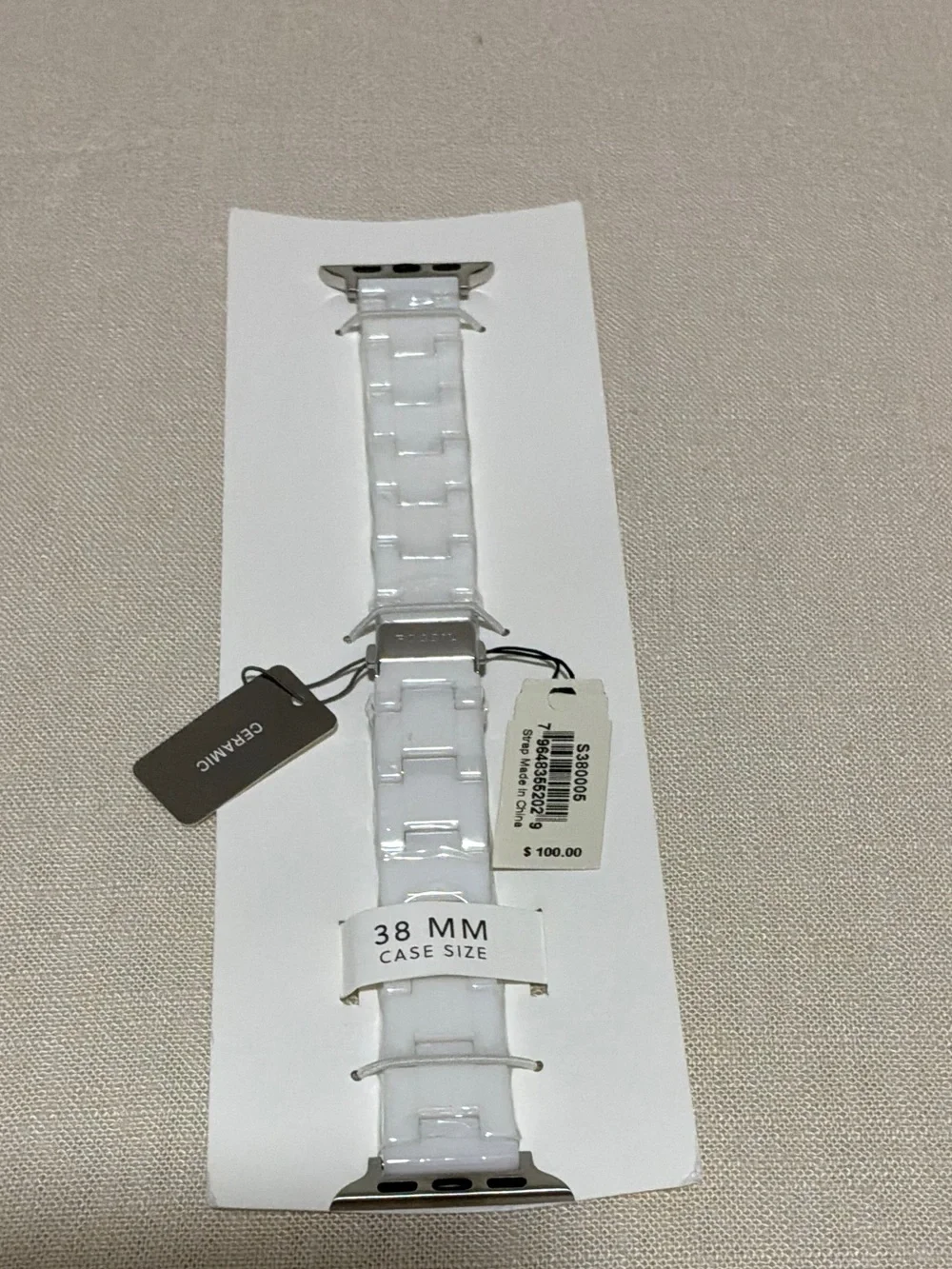 Fossil Ceramic White 38mm Watch Band for Smartwatches